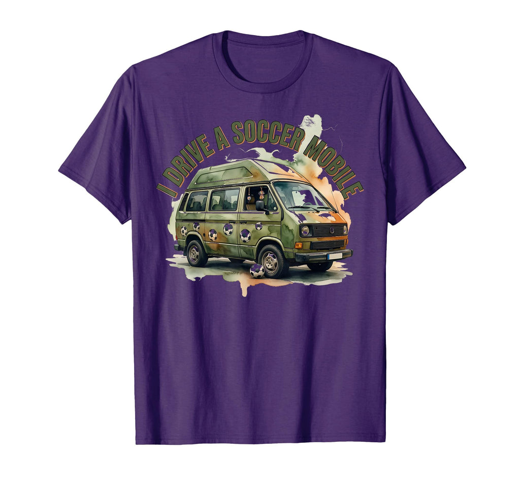 I Drive Soccer Mobile Soccer Mom T-Shirt - Casual Everyday Wear Men Women