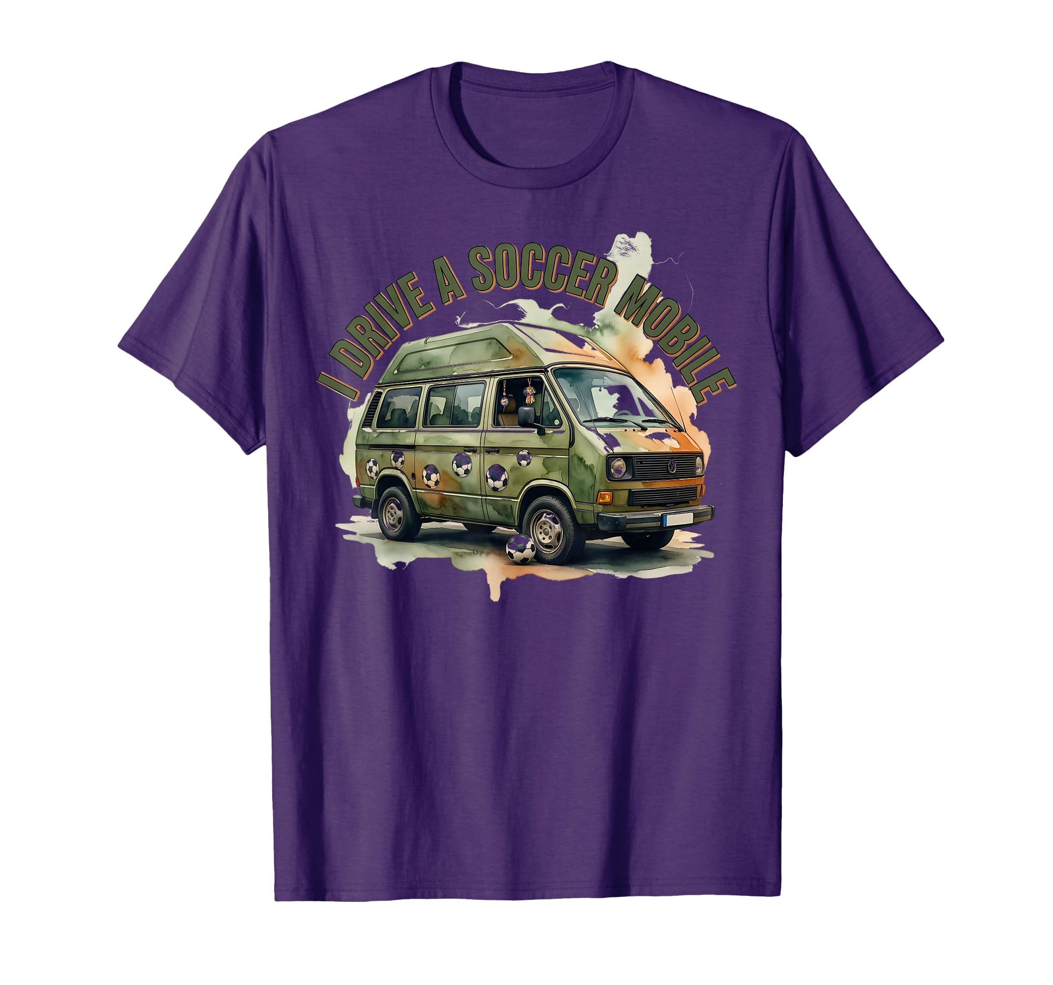 I Drive Soccer Mobile Soccer Mom T-Shirt - Casual Everyday Wear Men Women