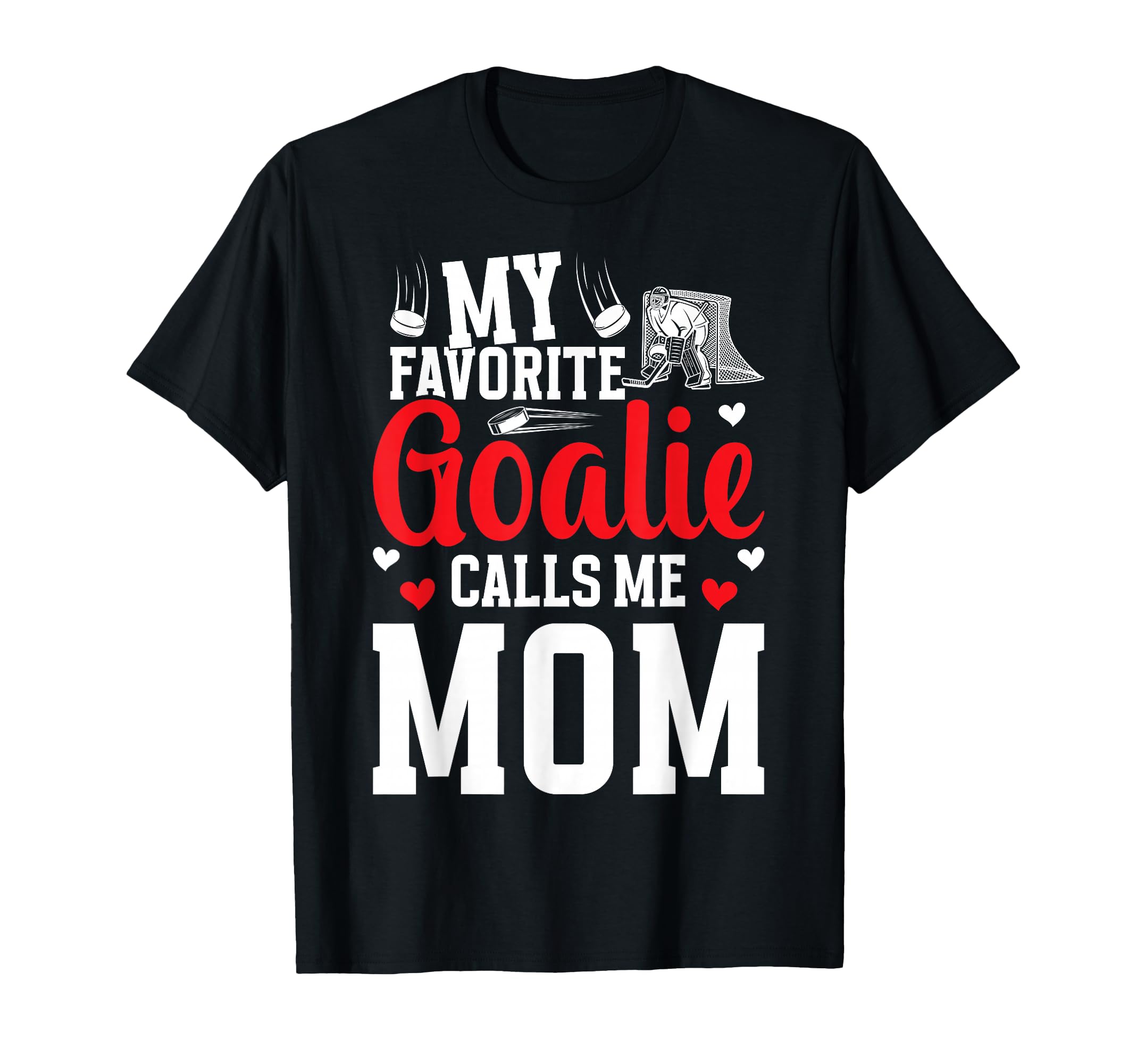 Ice Hockey Goalkeeper Mom Ice Hockey T-Shirt - Graphic Print for Adults
