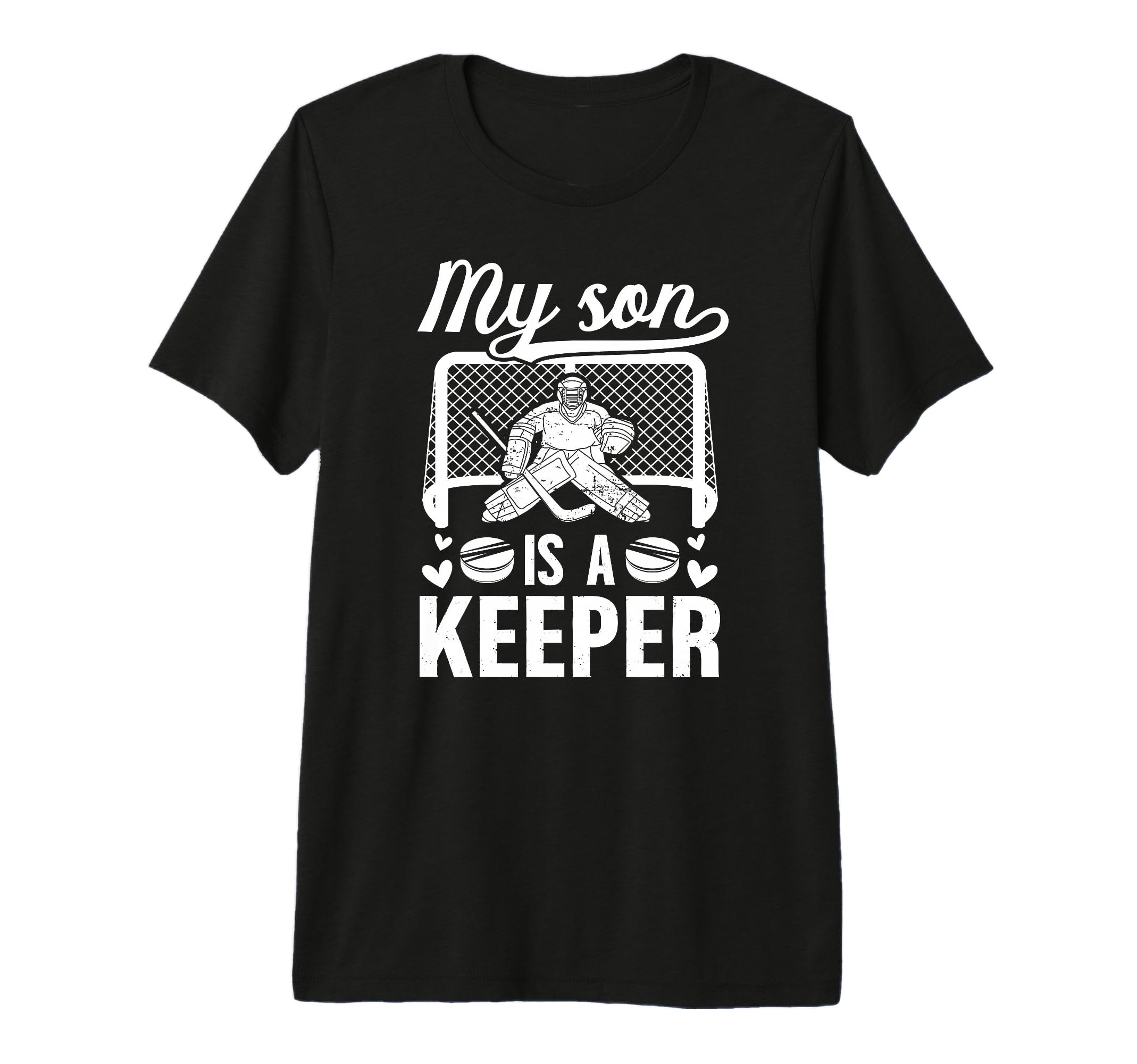 My Son Is Hockey Keeper Mom Hockey T-Shirt - Trendy Graphic Men Women