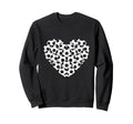 Heart Shaped Soccer Ball Artwork Sweatshirt - Graphic Print Unisex