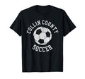 Collin County Soccer Distressed 90S T-Shirt - Novelty Apparel Unisex