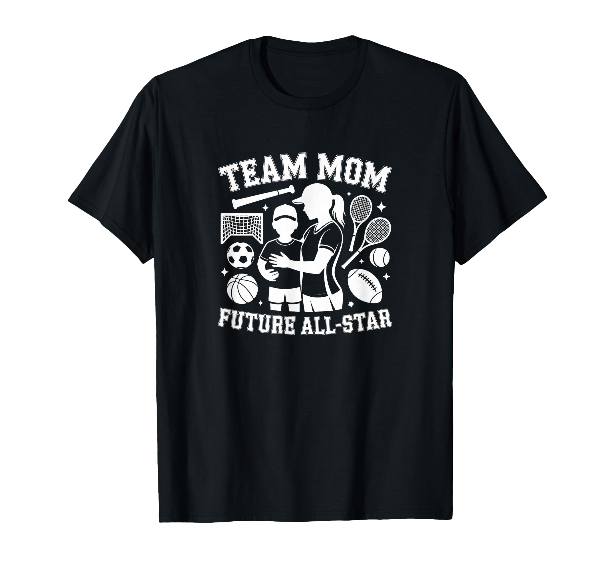 Team Mom Future All Star Sports Mother T-Shirt - Custom Art Print Men Women