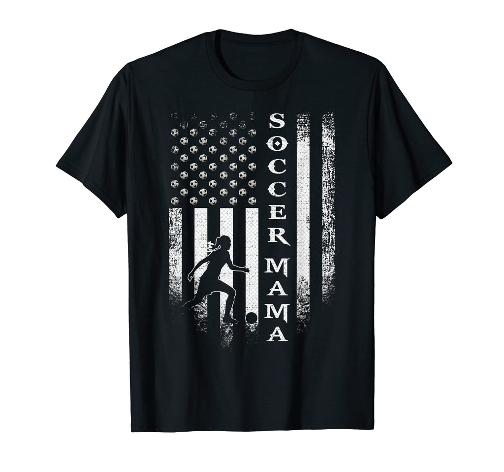 Usa American Flag Proud Soccer Mama T-Shirt - Unique Graphic for Adults