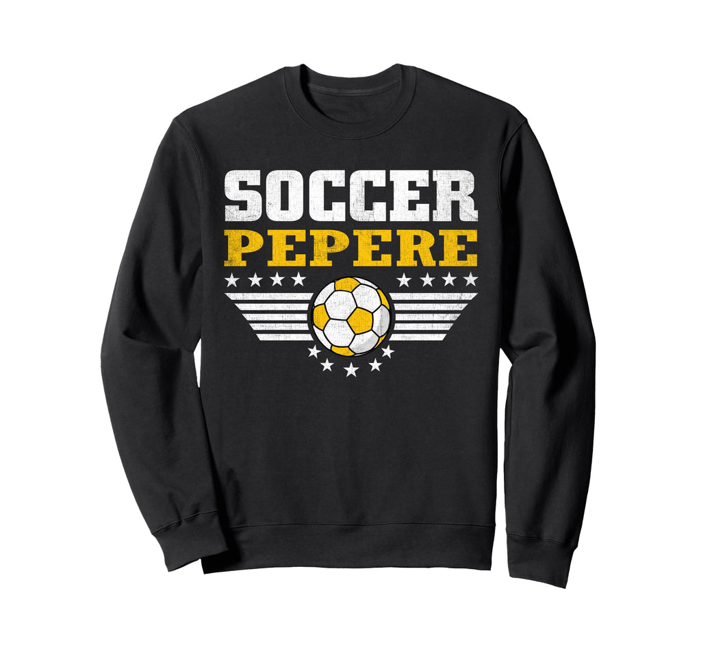 Soccer Pepere Funny Sports Sweatshirt - Minimalist Print for Adults