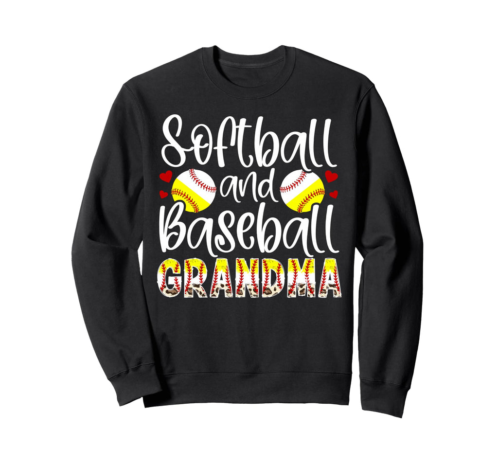 Softball Baseball Grandma Leopard Sweatshirt - Novelty Apparel Men Women