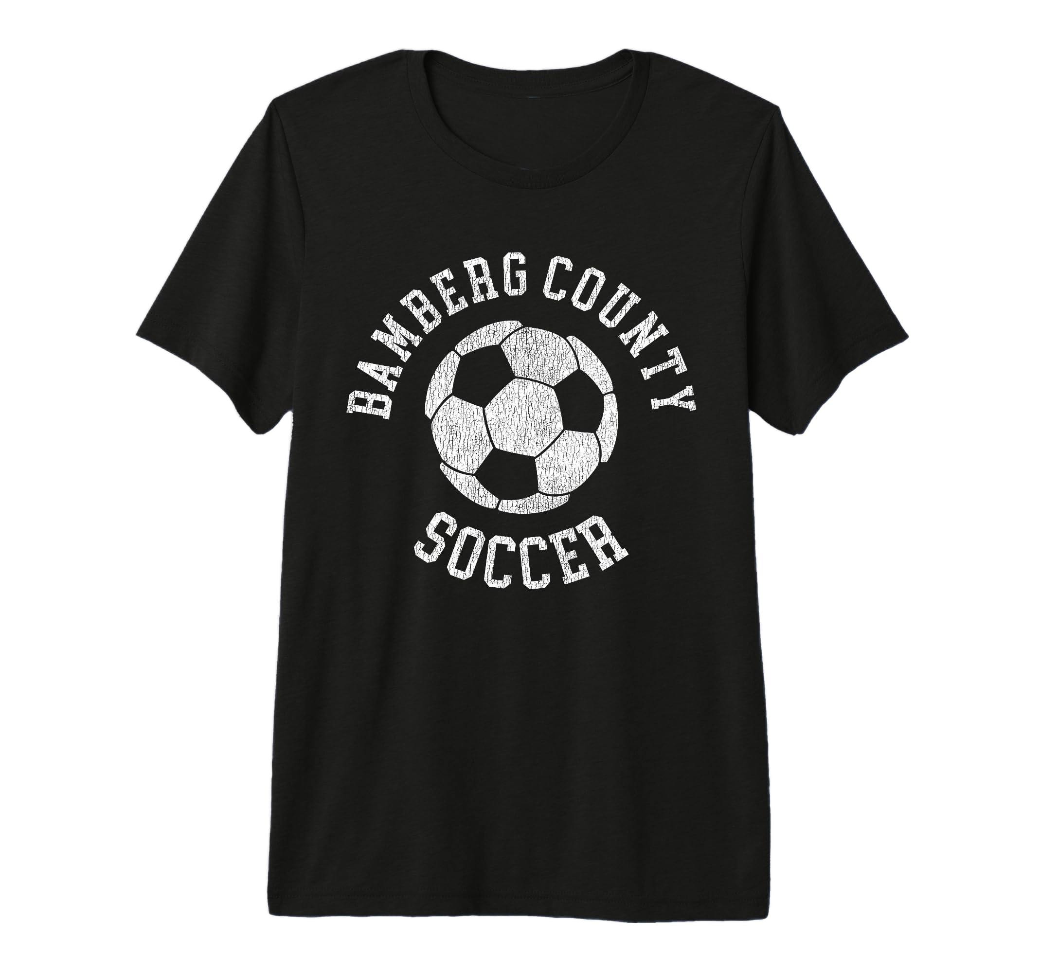 Bamberg County Soccer Distressed 90S Tri T-Shirt - Custom Art Print Unisex