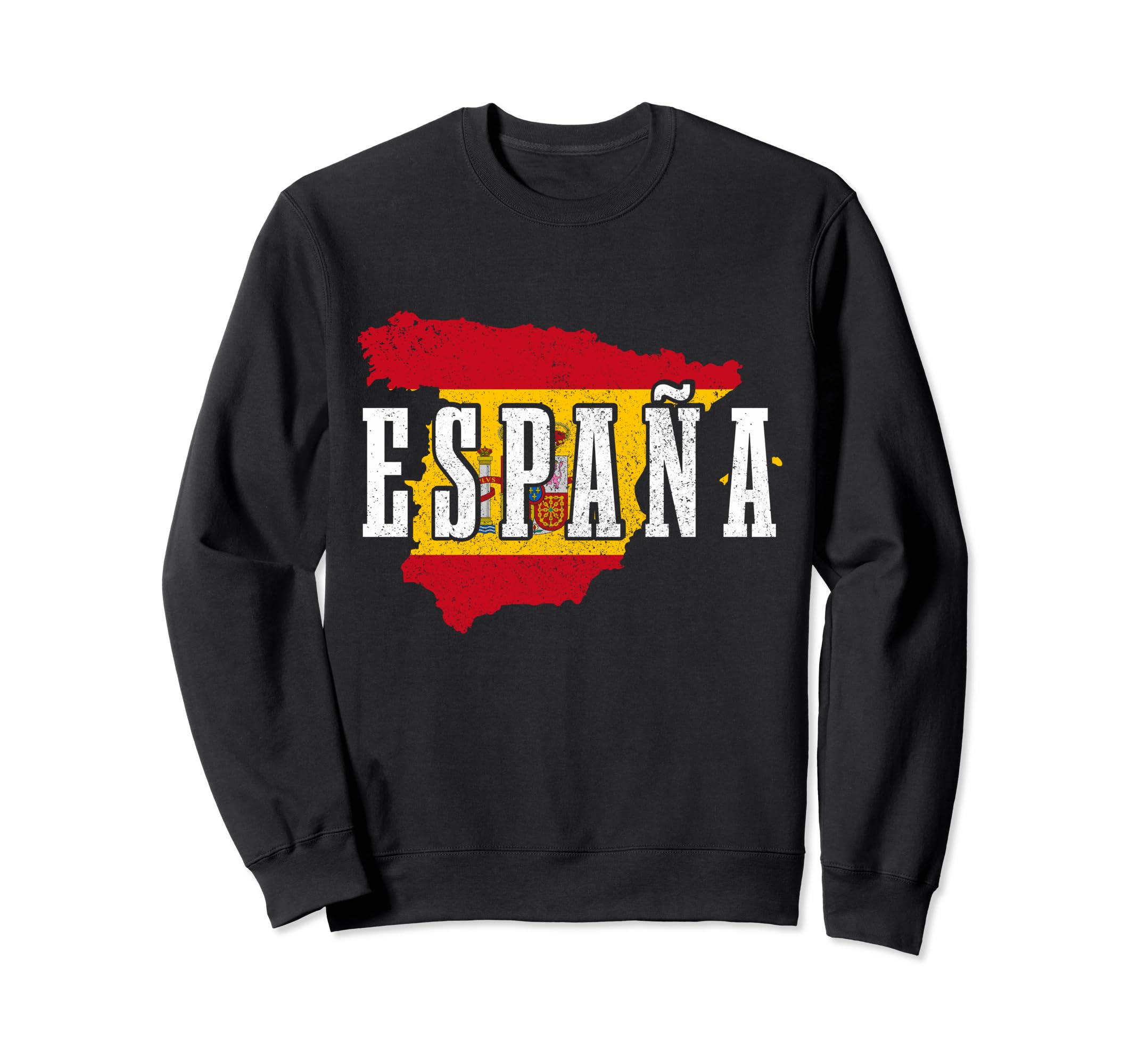Espana Spain Map Pride Spanish Flag Sweatshirt - Minimalist Print Men Women