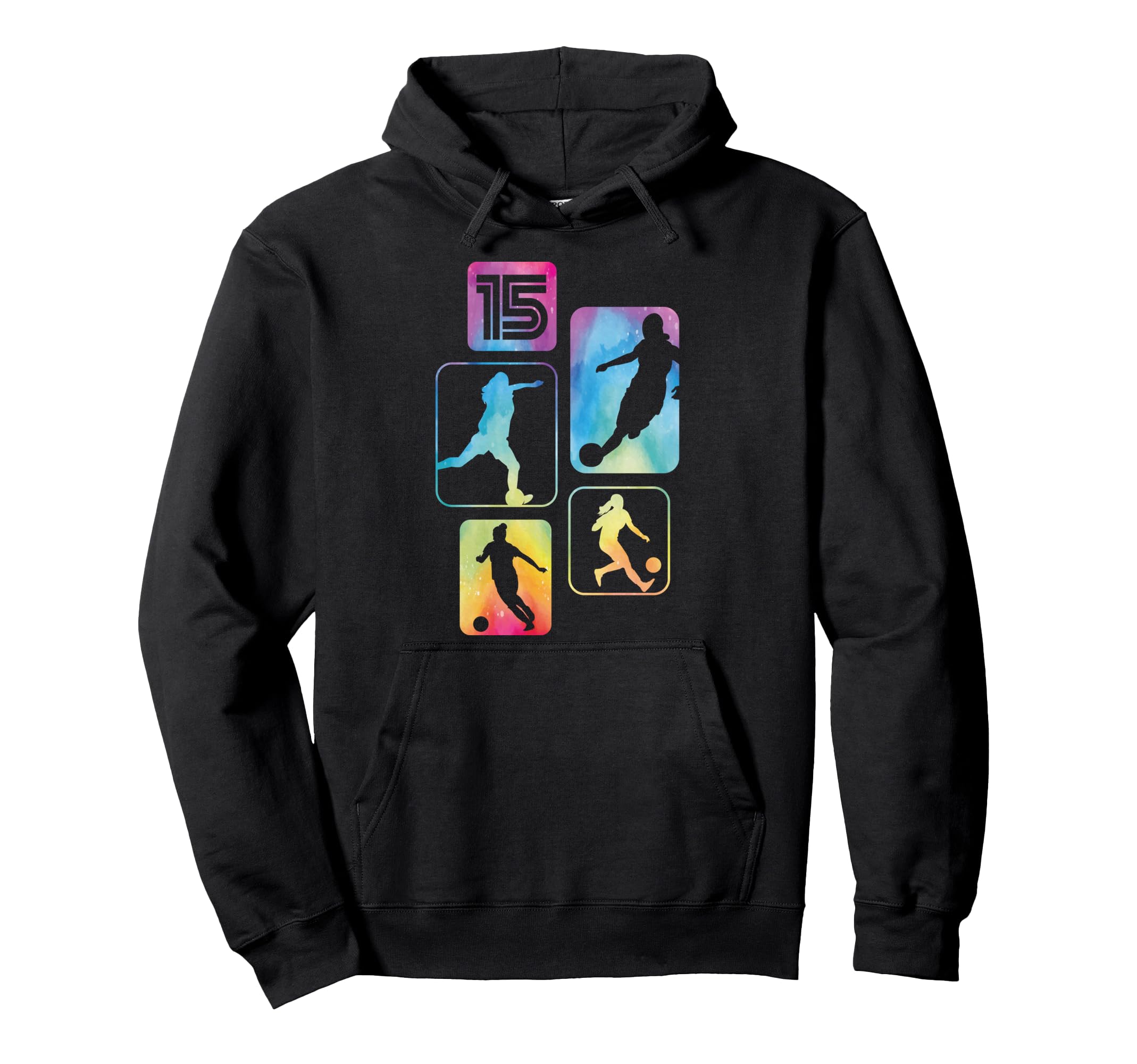 15Th Birthday Soccer Player Hoodie - Casual Everyday Wear Men Women