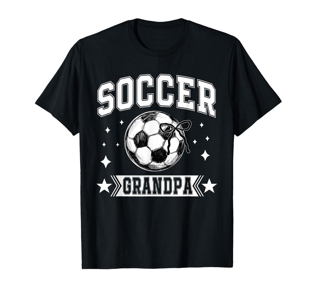 Coquette Bow Soccer Grandpa T-Shirt - Casual Everyday Wear Men Women