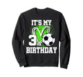 Its My 3Rd Birthday Soccer Ball Sweatshirt - Aesthetic Graphic for Adults
