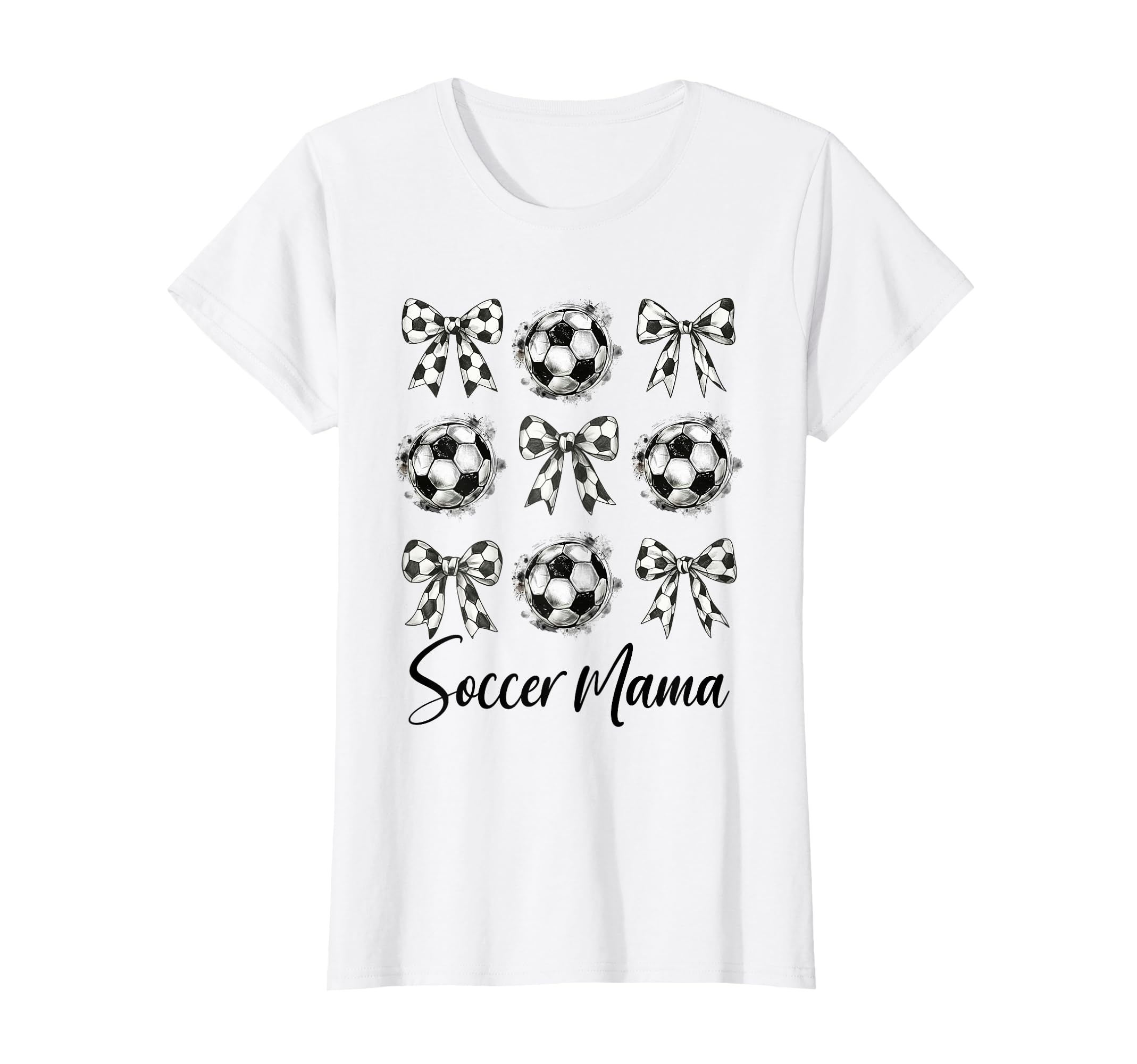 Soccer Mama Soccer Coquette Bow T-Shirt - Custom Art Print Men Women