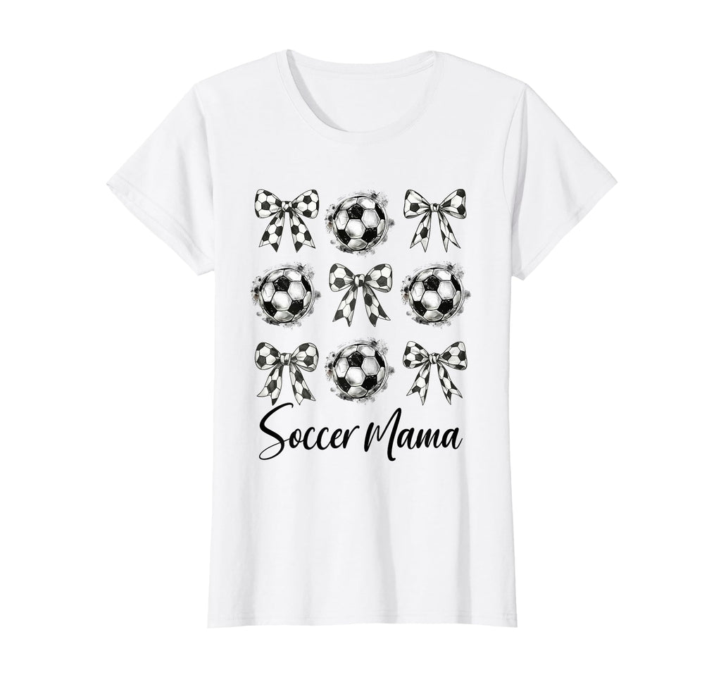 Soccer Mama Soccer Coquette Bow T-Shirt - Aesthetic Graphic Men Women