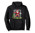 Santa Plays Soccer Soccer Player Hoodie - Casual Everyday Wear for Adults