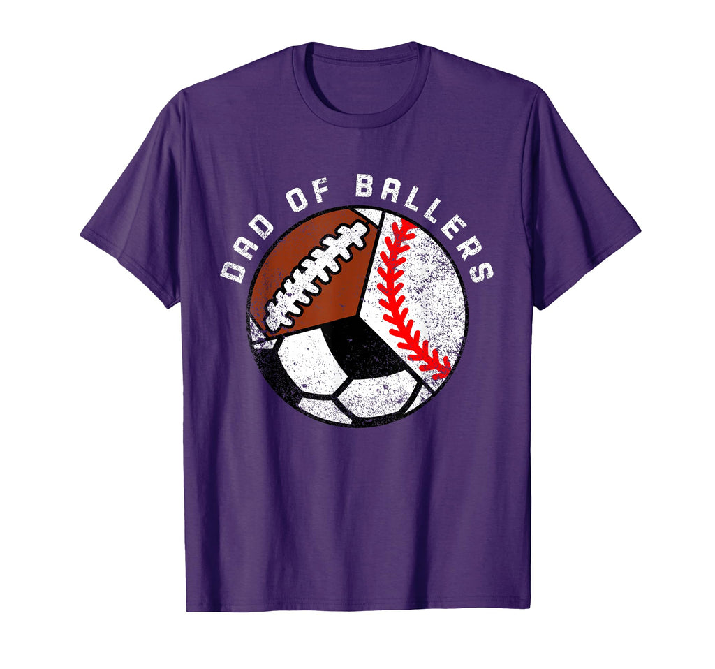 Dad Ballers Funny Baseball Soccer T-Shirt - Streetwear Style Unisex