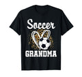 Soccer Grandma Leopard Heart Soccer Hoodie - Fun Novelty Design for Adults