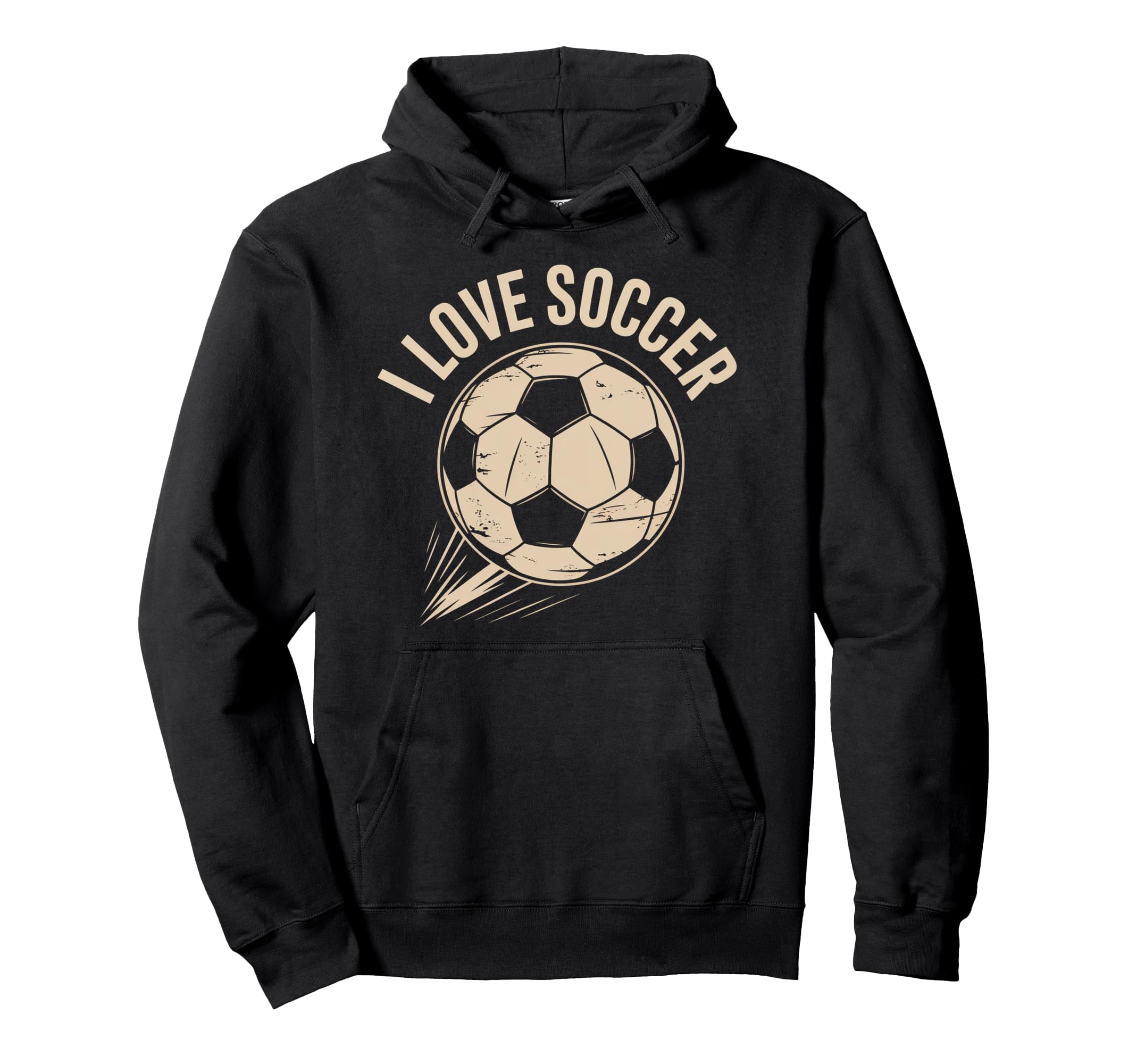 I Love Soccer Enthusiast Passionate Hoodie - Novelty Apparel for Adults