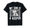 My Son Is Hockey Keeper Mom Hockey T-Shirt - Custom Art Print Unisex