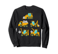 Construction Trucks Carrying Sweatshirt - Minimalist Print for Adults