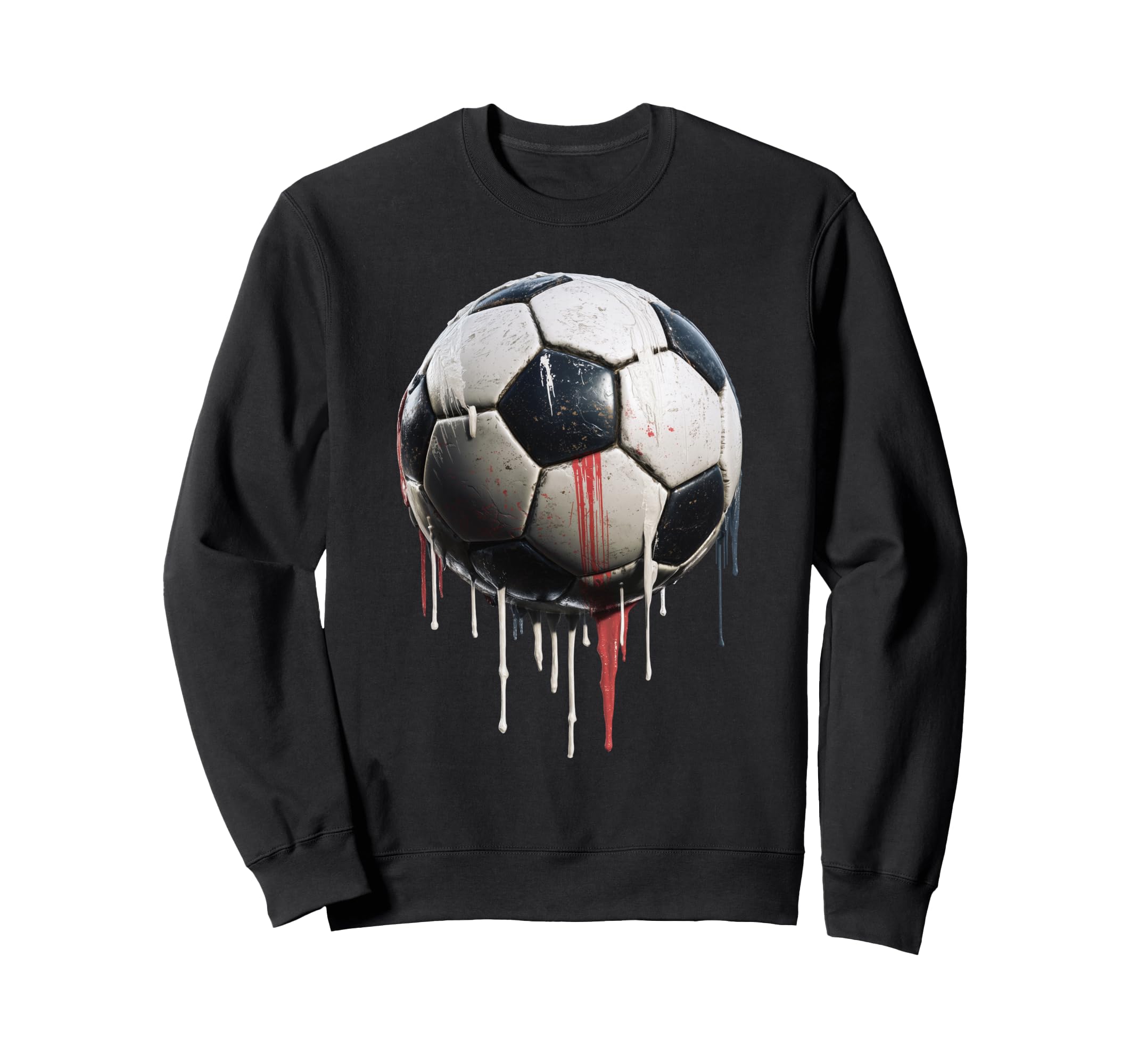 Soccer Ball Football Player And Fan Sweatshirt - Custom Art Print Unisex