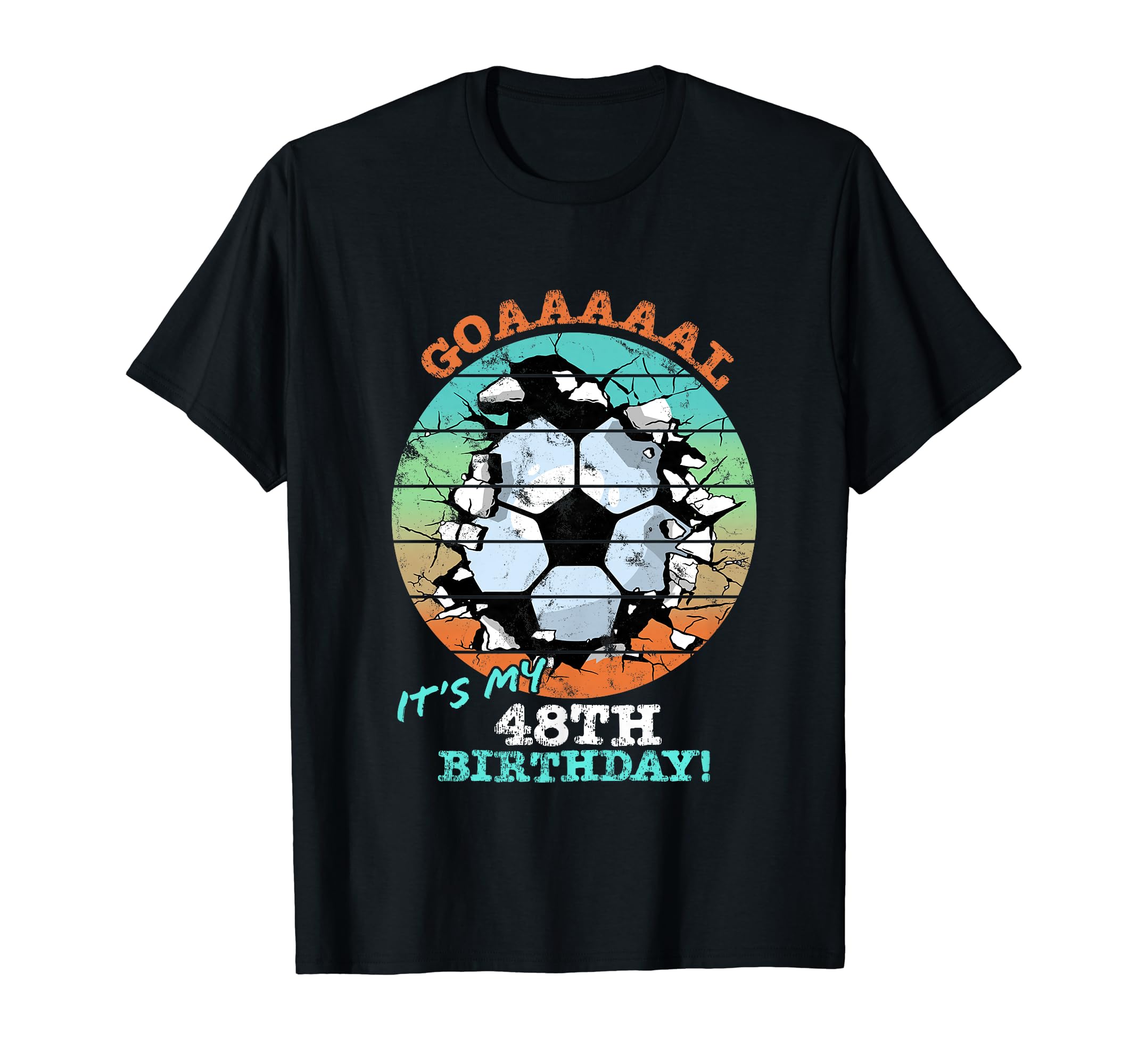Soccer Birthday Party 48 Year T-Shirt - Casual Everyday Wear for Adults