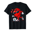 Valentine Soccer Heart Drip Sport Love T-Shirt - Unique Graphic Men Women