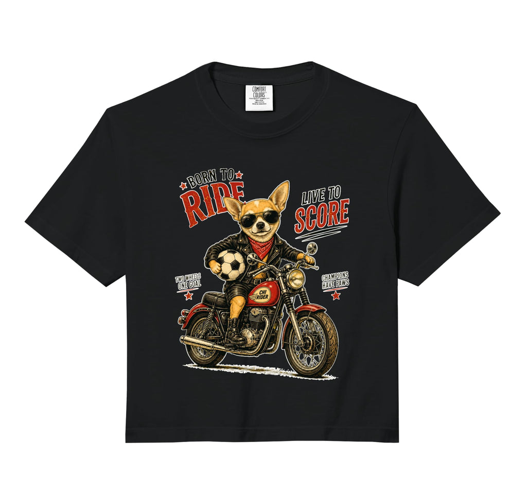 Chihuahua Motorbike Love Footbal Hoodie - Custom Art Print for Adults