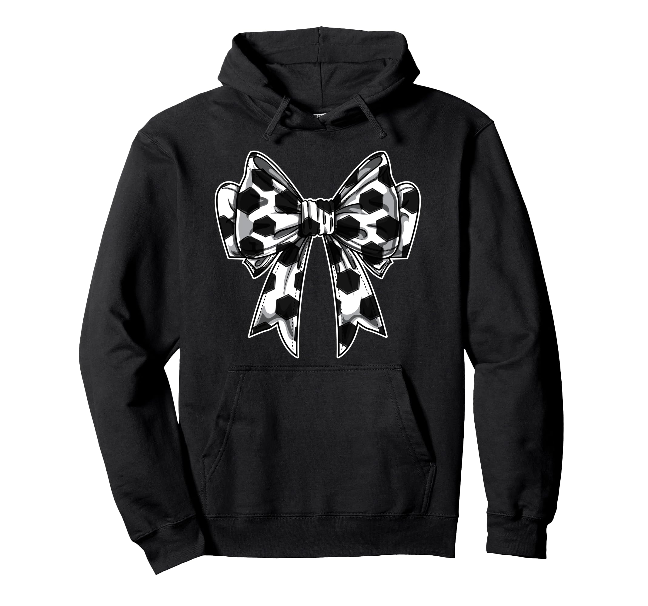 Soccer Ball Coquette Bow Game Day Hoodie - Fun Novelty Design Unisex