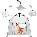 Outdoor Waterproof Pet Automatic Camping Tent, Pop up Cave Bed for Indoor Cats and Small Dogs, Portable Cat House Dog House, White.