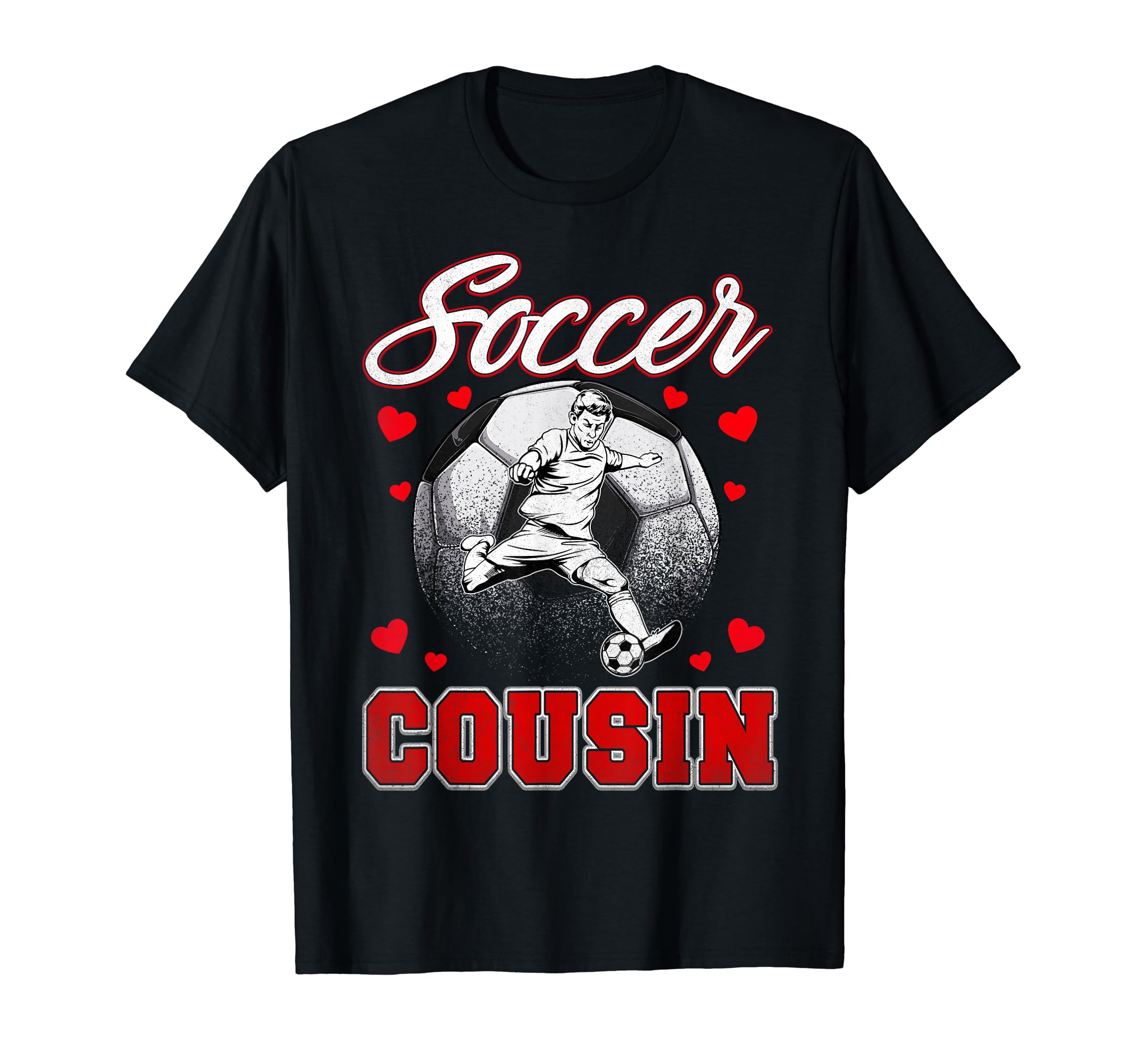 Soccer Cousin Family Matching Team T-Shirt - Minimalist Print Unisex