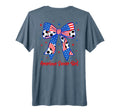 Coquette Bow American Flag Soccer T-Shirt - Fun Novelty Design Men Women