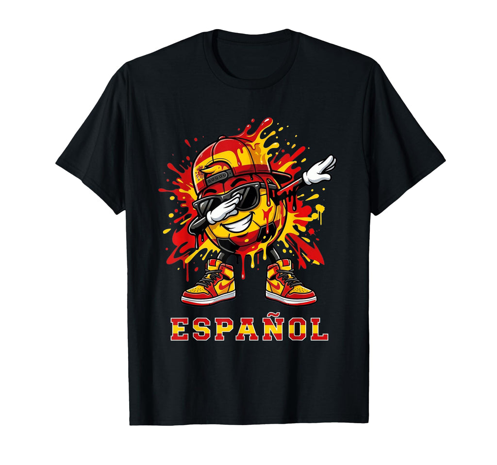 Espa Ol Dabbing Soccer Ball Graffiti T-Shirt - Aesthetic Graphic Unisex