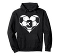 Soccer Number 3 Jersey Funny Soccer Heart Hoodie - Graphic Print Unisex
