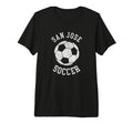 San Jose Soccer Distressed 90S Tri Blend T-Shirt - Unique Graphic Men Women