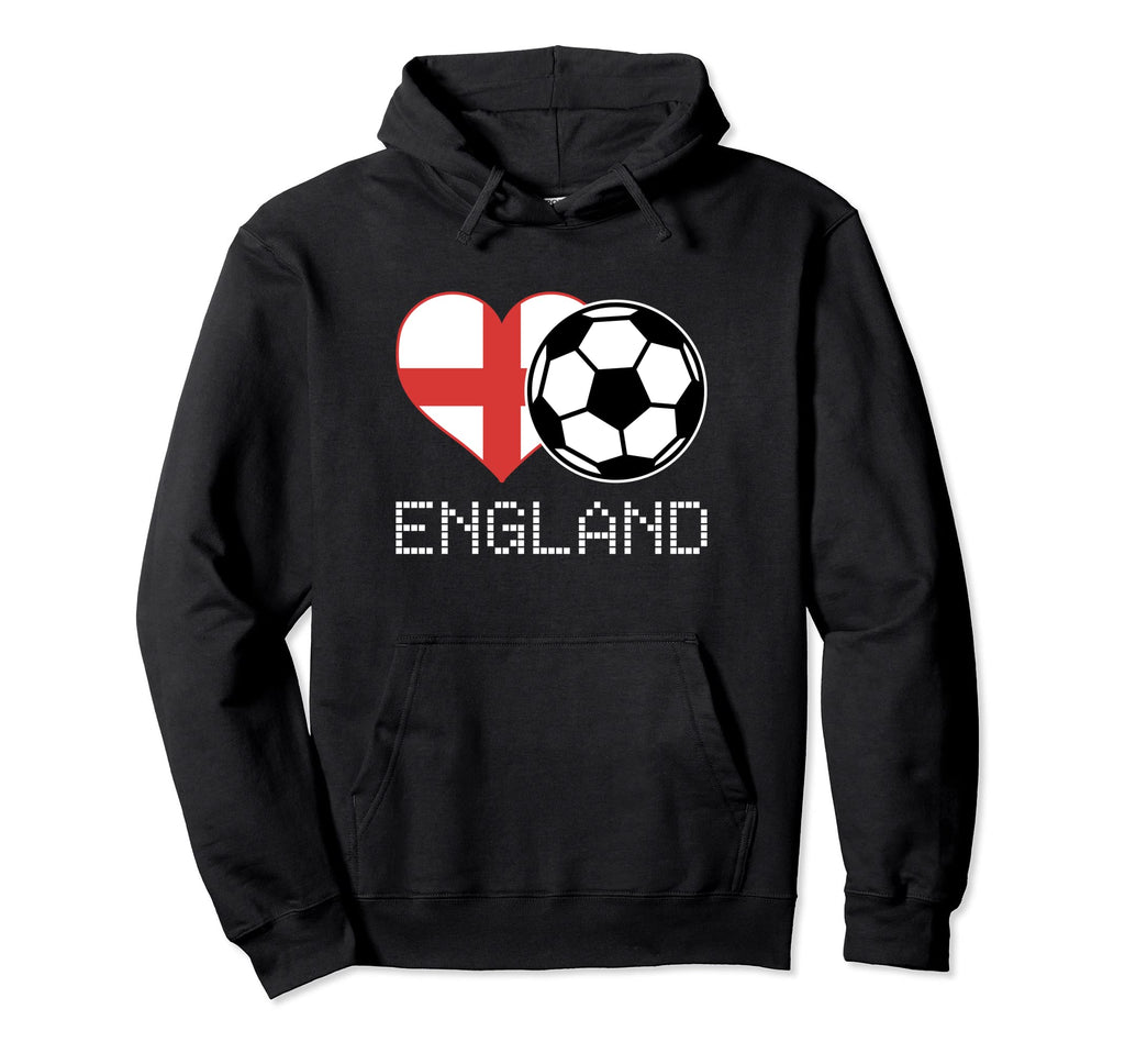 England Soccer English Flag Love Hoodie - Unique Graphic for Adults