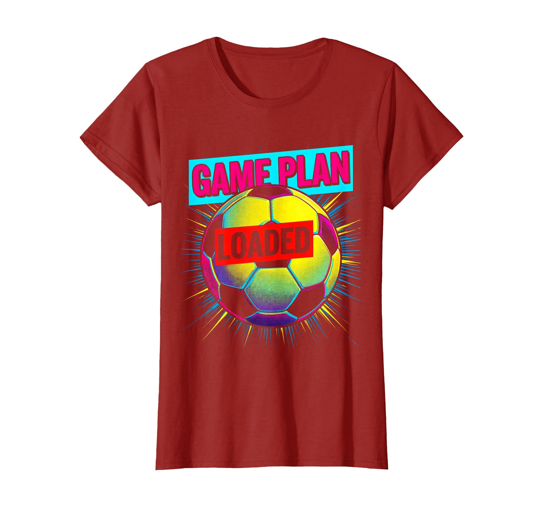 Game Plan Loaded Soccer Ball T-Shirt - Fun Novelty Design Unisex