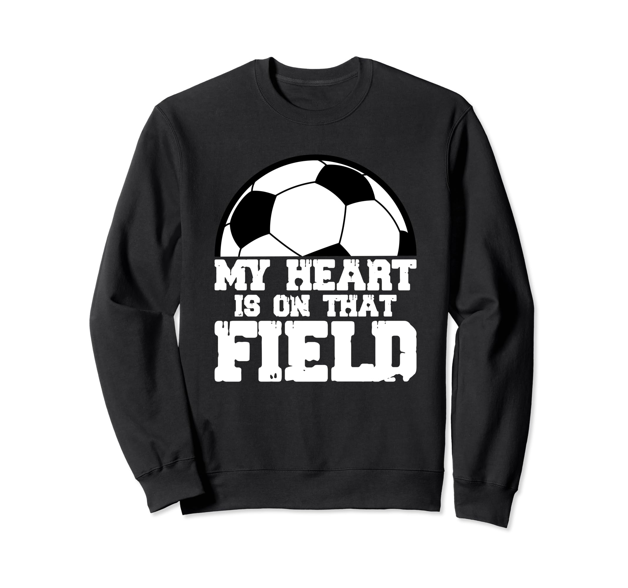 My Heart Is That Field Soccer Mom Sweatshirt - Trendy Graphic for Adults