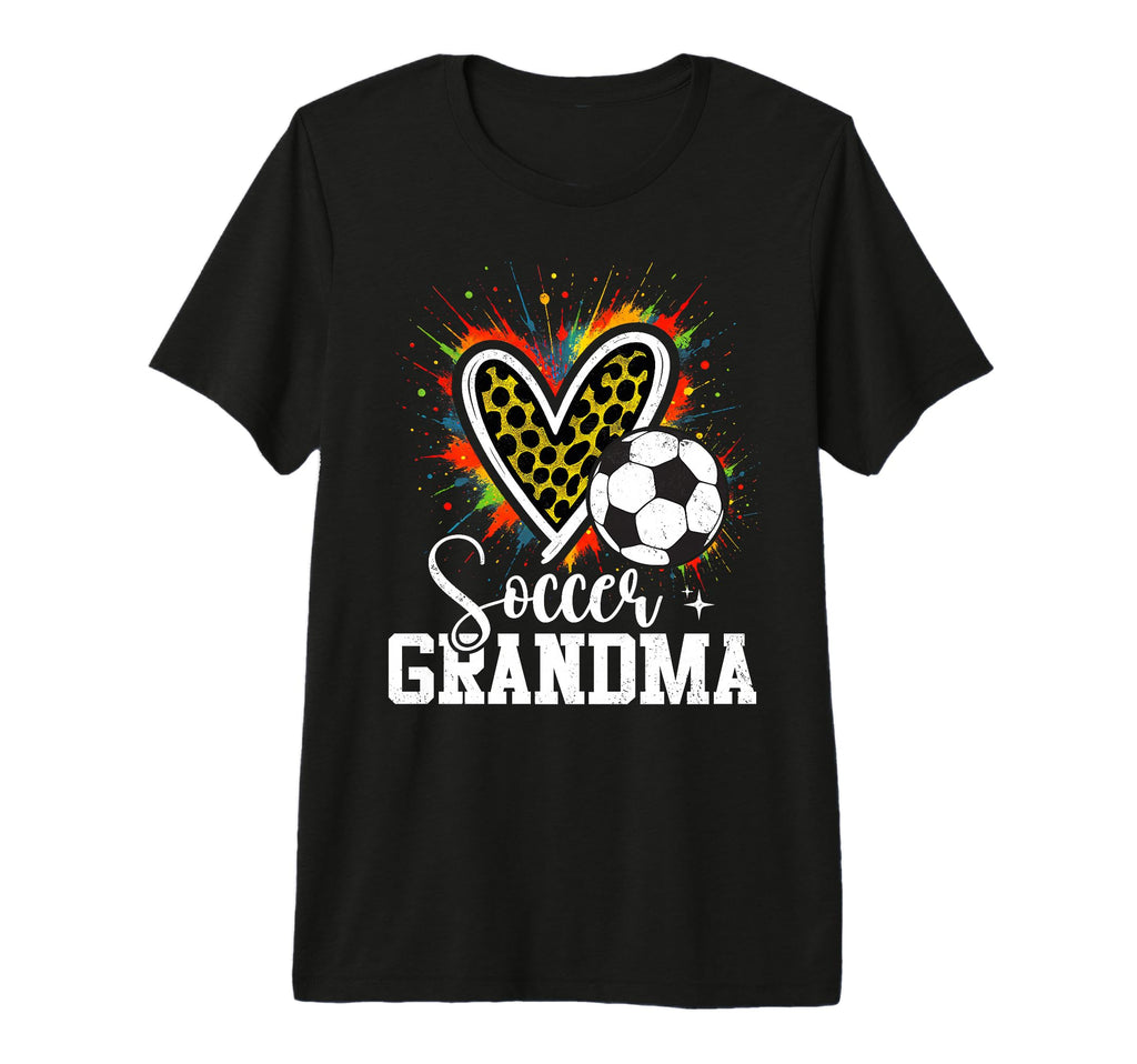 Soccer Grandma Leopard Heart Tri T-Shirt - Streetwear Style for Adults