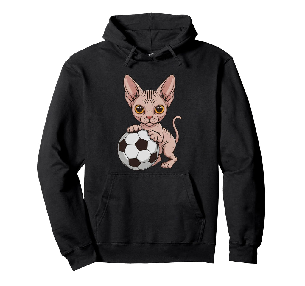 Funny Soccer Sphynx Just Who Loves Hoodie - Streetwear Style Men Women