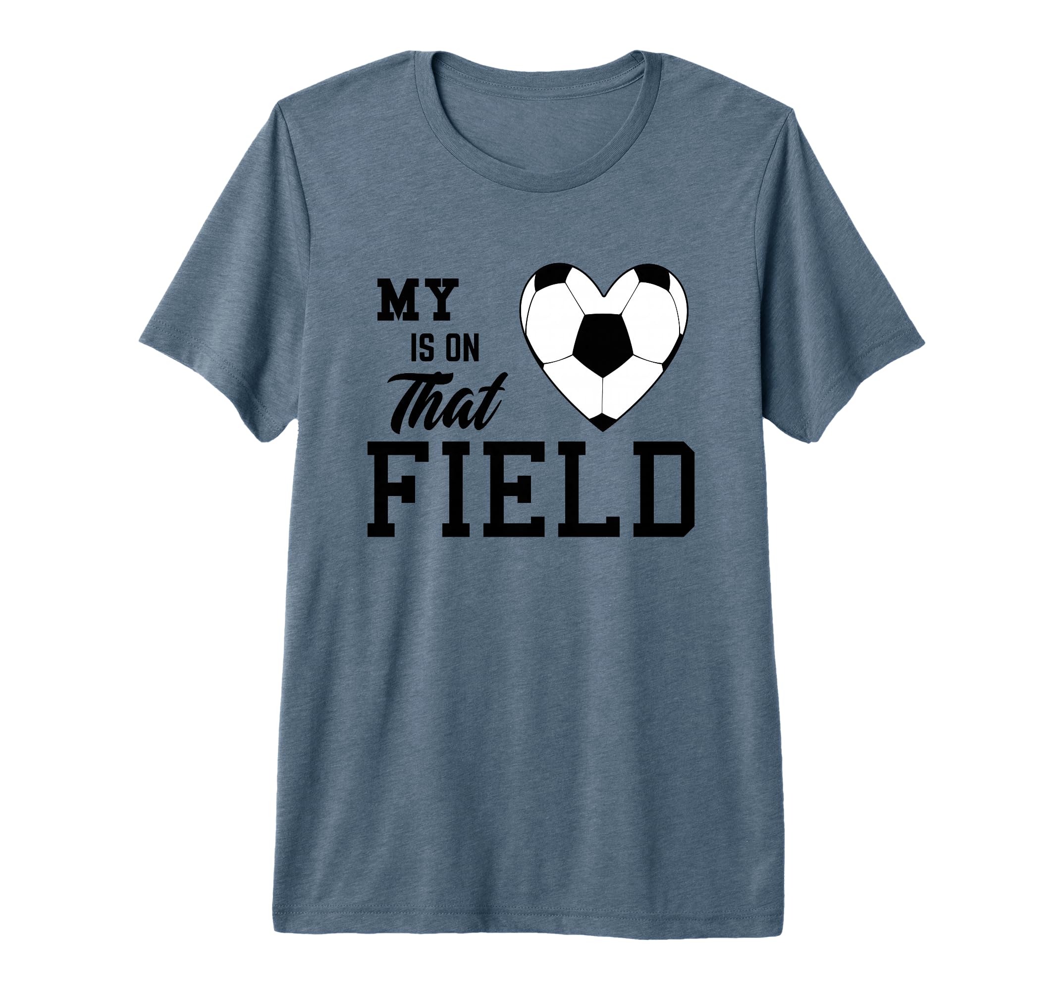 My Heart Is That Field Soccer Moms T-Shirt - Custom Art Print for Adults
