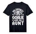 Mens Proud Field Hockey Goalie Aunt T-Shirt - Aesthetic Graphic for Adults