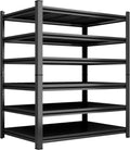 Garage Shelving Heavy Duty Garage Storage Shelves, 3600 LBS Adjustable 6 Tier Industrial Shelving Unit, Metal Utility Shelf for Basement, Warehouse and Workshop (82''Hx46''Wx18''D, Black)