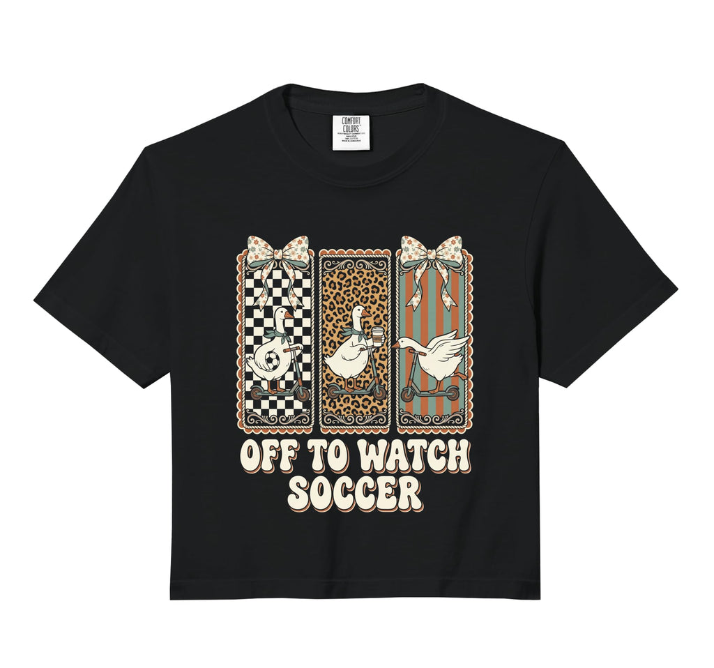 Off To Watch Soccer Silly Goose Funny T-Shirt - Streetwear Style Unisex