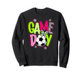 Game Day Coquette Soccer Game Day Sweatshirt - Aesthetic Graphic Unisex
