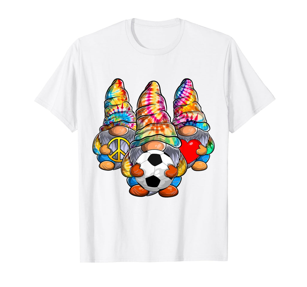 Peace Love Soccer Tie Dye T-Shirt - Casual Everyday Wear Men Women