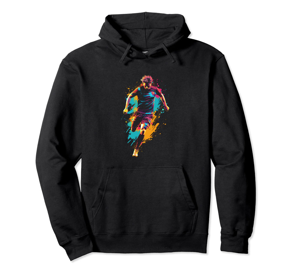Soccer Colorful Player Goal Team Hoodie - Casual Everyday Wear Unisex
