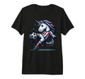 Footballer Unicorn Fans Soccer Team T-Shirt - Graphic Print for Adults