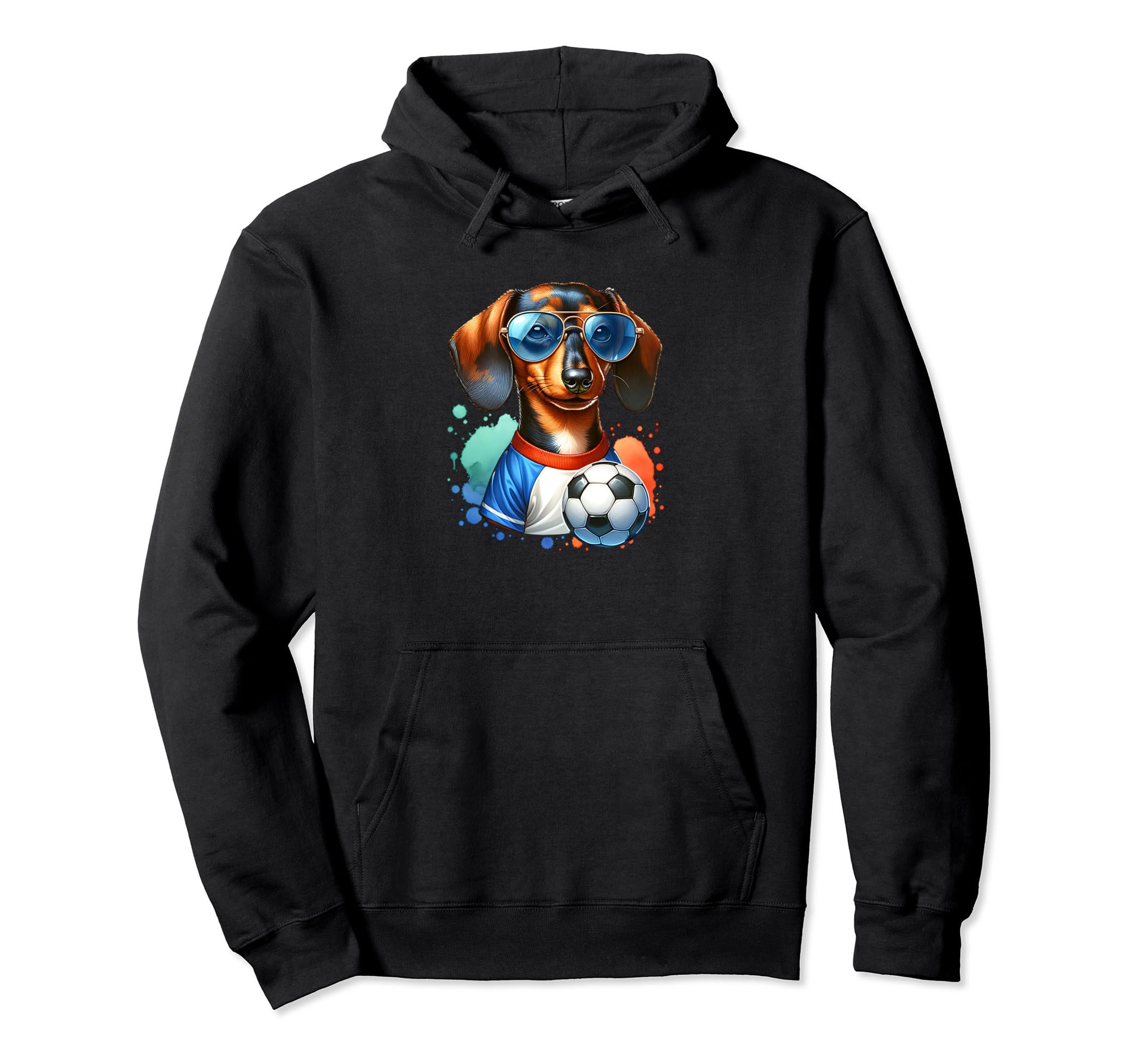 Dachshund Soccer Player Funny Wiener Hoodie - Aesthetic Graphic Men Women