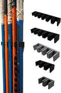 Wall Mount Hockey Stick Holder | Ice Hockey Stick Organizer (Black, 4 Stick Wall Mount)