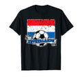 Netherlands Soccer Ball And Flag T-Shirt - Custom Art Print Men Women